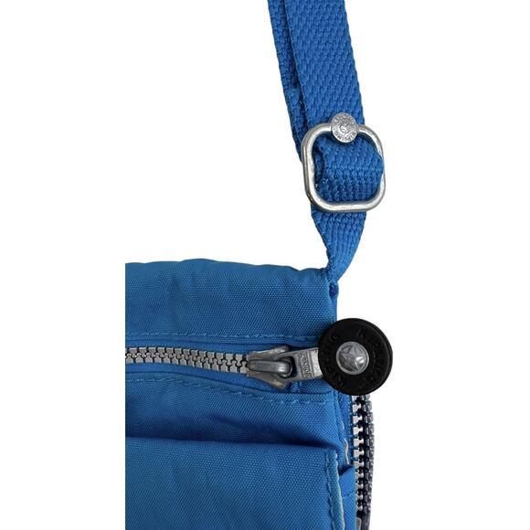 Kipling Eldorado Crossbody Mini Purse Lightweight Nylon Twilight Blue Monkey Fob - Picture 10 of 16
